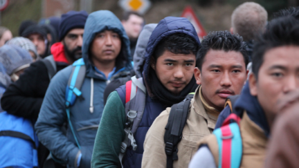 Immigranten beim Grenzübergang Wegscheid / Wikimedia Commons / CC BY-SA 2.0